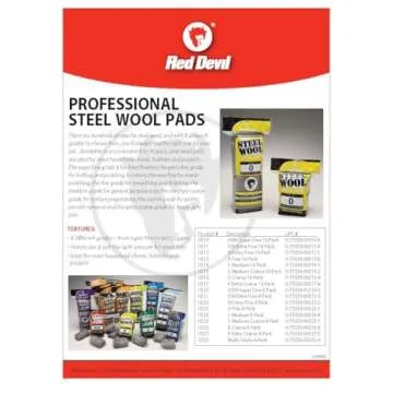 Versatile Red Devil 3332 Steel Wool Multi-Grade Pack 6 Pads