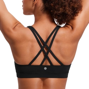 CRZ YOGA Women's Adjustable Sports Bra for Yoga and Fitness