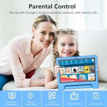 NOBKLEN Kids Tablet 10 Inch - Android 13, 4GB+64GB, Durable & Safe for Kids