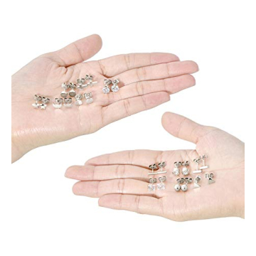 Stylish Ofeiyaa 12 Pairs Stainless Steel Earrings Set