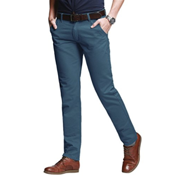 Match Men's Slim Tapered Stretchy Casual Pant - 8060 Peacock Blue | 38W x 31L