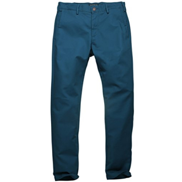 Match Men's Slim Tapered Stretchy Casual Pants in Peacock Blue