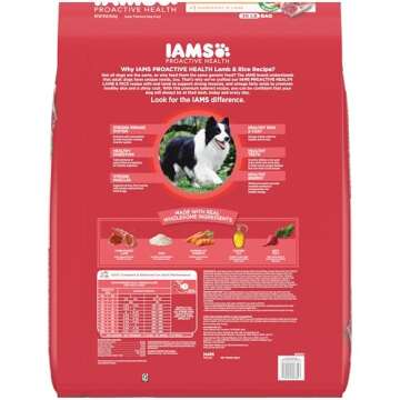 IAMS Minichunks Adult Dry Dog Food Lamb & Rice Recipe Dog Kibble, 30 lb. Bag