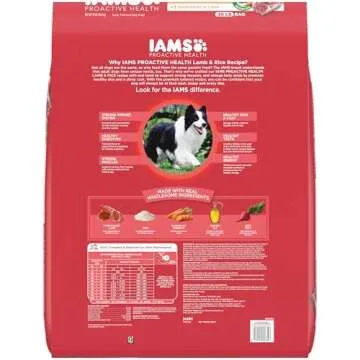 IAMS Minichunks Adult Dry Dog Food Lamb & Rice Recipe Dog Kibble, 30 lb. Bag