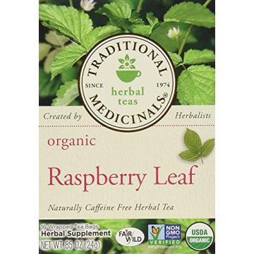 Organic Raspberry Leaf Herbal Tea for Pregnancy & Labor Support - Caffeine-Free