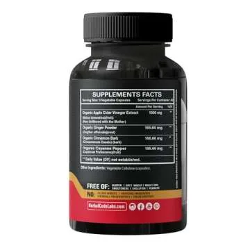 Organic Apple Cider Vinegar Capsules 1500 mg Extract with The Mother - Extra Strength Raw Apple Cide...