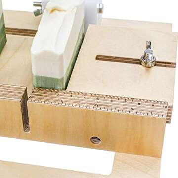 Wooden Soap Cutter for Soap Making Supplies Adjustable Wire Slicer Cutting Tool Handmade