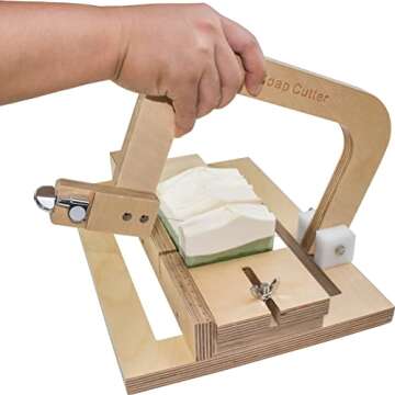 Wooden Soap Cutter for Soap Making Supplies Adjustable Wire Slicer Cutting Tool Handmade