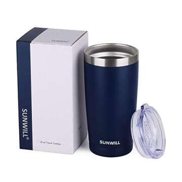 SUNWILL Insulated 20 oz Travel Coffee Tumbler