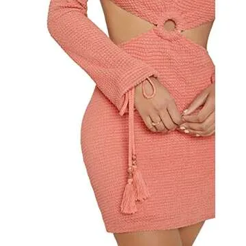 Trendy SweatyRocks Women's Coral Pink Bodycon Dress
