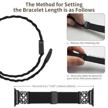 Chinber Braided Apple Watch Band with Magnetic Clasp