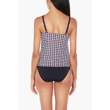 Nautica Women's Standard Tankini Swimsuit TOP ONLY– Quick-Dry, UPF+, Swim, Beach, Pool & Resort We...