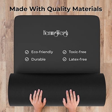 HemingWeigh Extra Thick Yoga Mat for Comfortable Workouts
