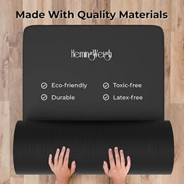 HemingWeigh Extra Thick Yoga Mat for Comfortable Workouts