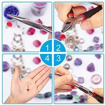PAXCOO Jewelry Making Supplies Kit - Jewelry Repair Tool with Accessories, Pliers, Findings, and Beading Wires for Adults and Beginners