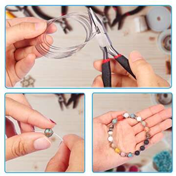PAXCOO Jewelry Making Supplies Kit - Jewelry Repair Tool with Accessories, Pliers, Findings, and Beading Wires for Adults and Beginners