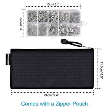 PAXCOO Jewelry Making Supplies Kit - Jewelry Repair Tool with Accessories, Pliers, Findings, and Beading Wires for Adults and Beginners