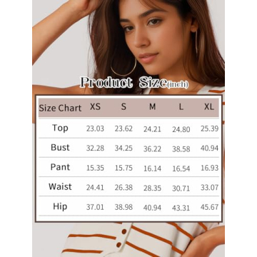 SuperPrity Summer Striped Lounge Sets for Women