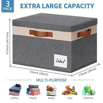 GhvyenntteS Storage Bins with Lids - Organize Your Space