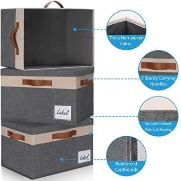 GhvyenntteS Storage Bins with Lids - Organize Your Space