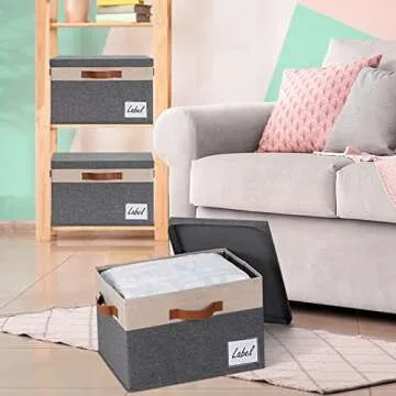GhvyenntteS Storage Bins with Lids - Organize Your Space