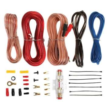 MTX 12" 400 Watt RMS Dual Loaded 1200 Watt Car Subwoofer Enclosure Audio with Sub Box, Mono Block & 8-Gauge Amplifier Complete Wiring Installation Kit