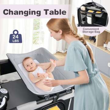 BABY JOY 5 in 1 Pack and Play for All-in-One Convenience
