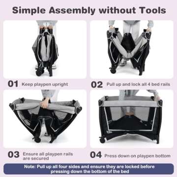 BABY JOY 5 in 1 Pack and Play for All-in-One Convenience