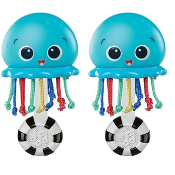 Baby Einstein Ocean Glow Sensory Shaker Musical Toy - Perfect for Newborns (Pack of 2)