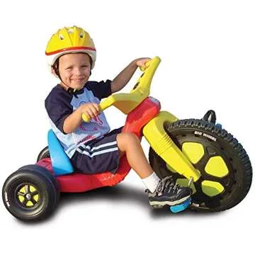The Original Big Wheel,Blue-Yellow-Red, Giant 16' Wheel Ride On Tricycle,3 Position Seat - Trike, Ki...