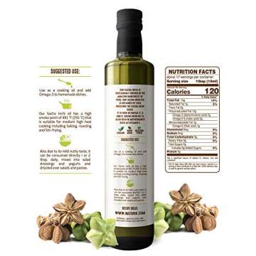 Naturik Organic Extra Virgin Sacha Inchi Oil 8.45 FL Oz ( 250 ml ) Glass Bottle (1)