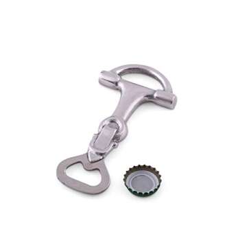Arthur Court Sleek Aluminum Equestrian Bit Bottle Opener, 5.5 Inches Polo Style, Strong & Easy to Us...
