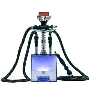 Luxury Portable Hookah Set with LED Lights and Carry Case