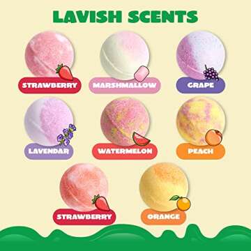 JOYIN 8 Pack Kids Bath Bombs with Surprise Mochi Toys