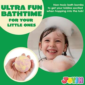 JOYIN 8 Pack Kids Bath Bombs with Surprise Mochi Toys