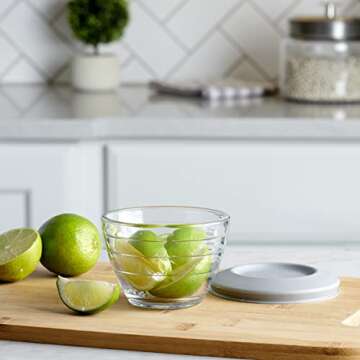 Anchor Hocking 4-IN-1 PREP BOWLS. 6 Piece set (3 Bowls and 3 lids)