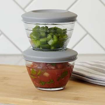 Anchor Hocking 4-IN-1 PREP BOWLS. 6 Piece set (3 Bowls and 3 lids)