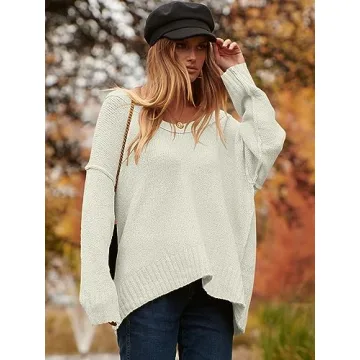 Oversized Casual Pullover Sweater for Women | ANRABESS