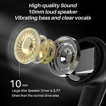 TOZO G1 Wireless Earbuds Bluetooth 5.3 Headphones with 45ms Ultra Low-Latency and Cool Breathing Light Ergonomic Design Gaming Deep Bass Music Mode Headset Built-in Micro Stereo Sound Black