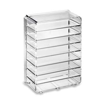 byAlegory Acrylic Makeup Eyelashes 'Lash' Organizer w/Removable Dividers Designed To Stand & Lay Fla...