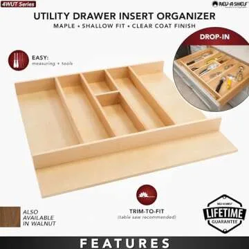 Rev-A-Shelf Trim-to-Fit Organizer for Kitchen Utensils