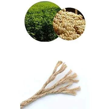 Nature Hemp Rope,1/4inch Heavy Duty Jute Twine for Cat Tree and Tower, DIY Scratcher Scratching Post Replacement, Pad, Crafts Gardening Hammock Home Decorating（33FT）