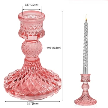 IYOUYA Glass Taper Candle Holders - 12Pcs for Any Occasion