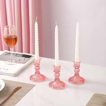 IYOUYA Glass Taper Candle Holders - 12Pcs for Any Occasion