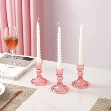 IYOUYA Glass Taper Candle Holders - 12Pcs for Any Occasion
