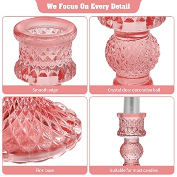 IYOUYA Glass Taper Candle Holders - 12Pcs for Any Occasion