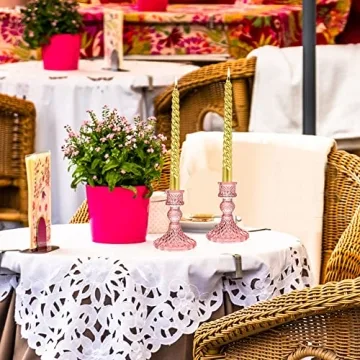 IYOUYA Glass Taper Candle Holders - 12Pcs for Any Occasion