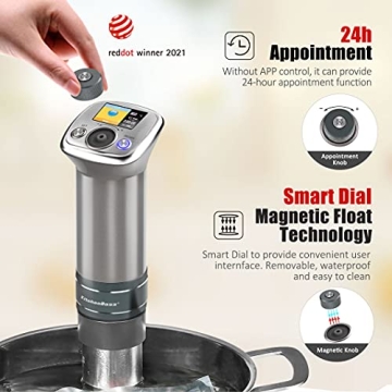 KitchenBoss G320 Sous Vide Cooker Ultra-Quiet Waterproof Design
