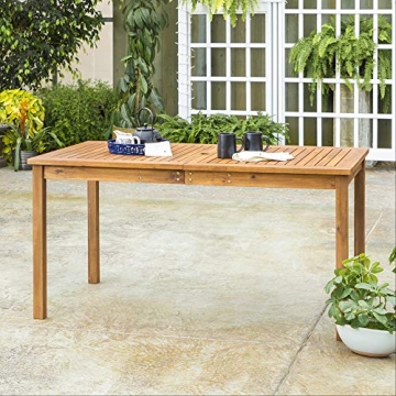 Walker Edison Delray 6 Piece Acacia Wood Outdoor Dining Set