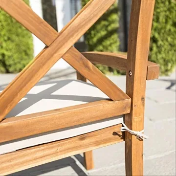 Walker Edison Delray 6 Piece Acacia Wood Outdoor Dining Set